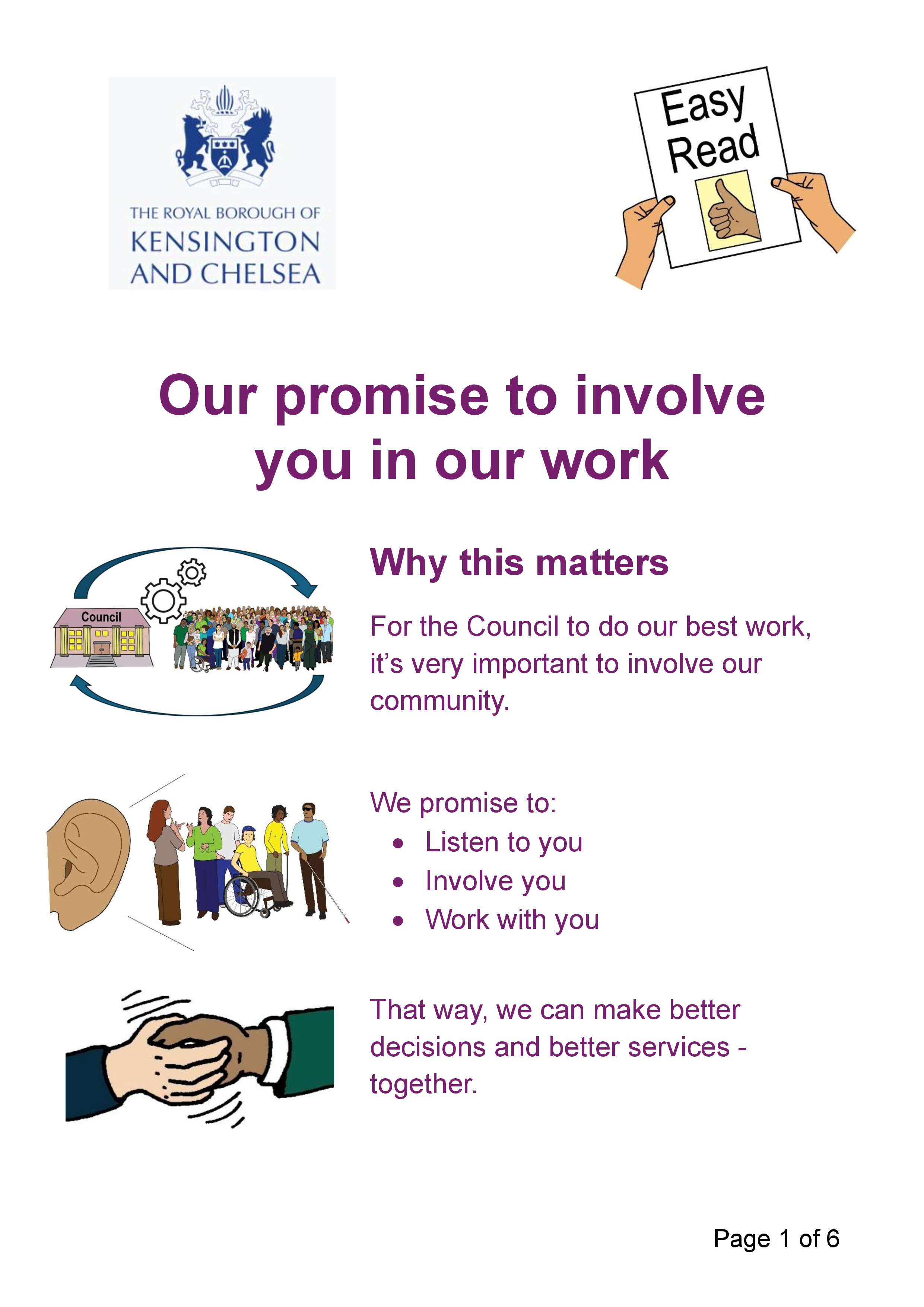 Public Participation Commitments - Easy Read